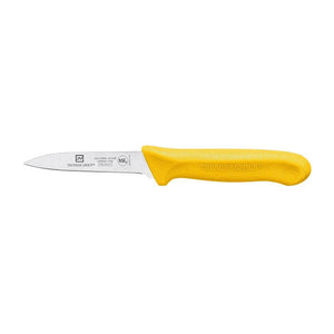 Cuchillo mondador con hoja de 3-1/4", mango de polipropileno amarillo, acero alemán, paquete con 2 piezas, NSF