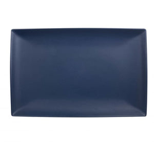 Charola rectangular Classic Stone Blue de melamina 12-1/2" x 8" x 1-1/8" profundidad