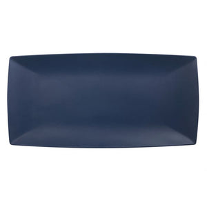 Charola rectangular Classic Stone Blue de melamina 13" x 6-1/2" x 1" profundidad