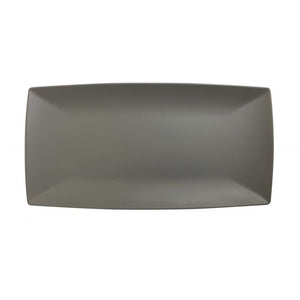 Charola rectangular Classic Stone Grey de melamina 13" x 6-1/2" x 1" profundidad