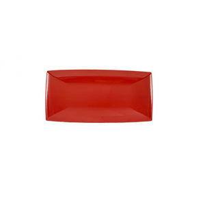 Charola de melamina 16-1/8" x 8" 1-1/8" profundo Pure Red