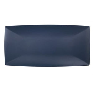 Charola rectangular Classic Stone Blue de melamina 16-1/8" x 8" x 1-1/8" profundidad