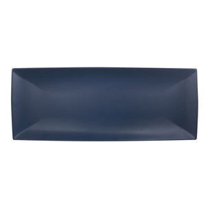 Charola rectangular Classic Stone Blue de melamina 20" x 8" x 1-3/8" profundidad