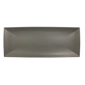 Charola rectangular Classic Stone Grey de melamina 20" x 8" x 1-3/8" profundidad