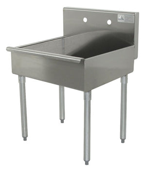 Tarja de servicio 24 pulg con patas con llave acero inoxidable 304 calibre 16