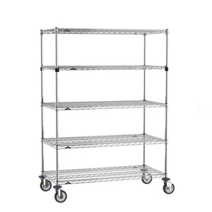 Carro de anaquel Metro Super Erecta de 5 repisas cromado SEZ-C-MU-41