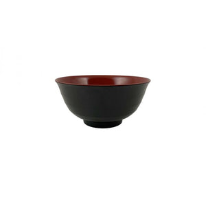 Bowl de melamina para sopa 28 oz bicolor negro/rojo