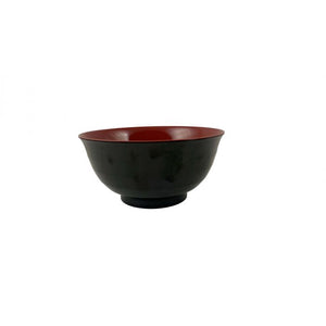 Bowl de melamina para sopa 38 oz bicolor negro/rojo