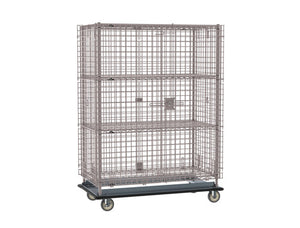 Metro Super Erecta Heavy-Duty Mobile Security Shelving Unit, epóxico Metroseal gris 28.0625 x 68.4375 pulg