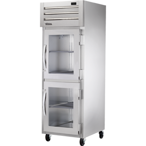 Gabinete calorífico vertical de 27-1/2", 2 puertas, puertas de cristal, medias puertas, batientes