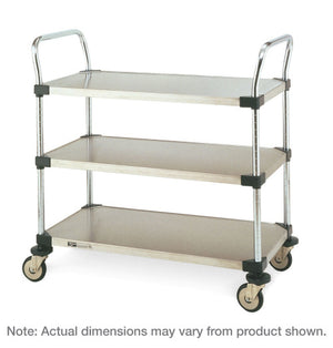 Metro MW Series de 3 repisas Utility carro con acero inoxidable Solid repisas 21 x 36 x 39 pulg