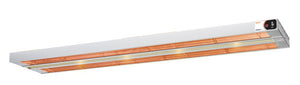 Calentador lineal infrarrojo de doble elemento con control remoto con luces 24 pulg 15 3/4 x 2 3/4 x 24 pulg