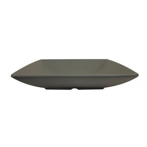 Tazón cuadrado para ensalada Classic Stone Grey de melamina 28 oz 8-1/2" x 8-1/2" x 1-5/8" profundidad
