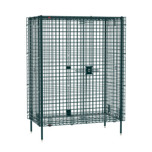 Metro Super Erecta Stationary Security Shelving Unit, epóxico Metroseal verde