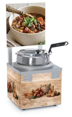 Exhibidor sencillo de sopas 7 qt 13 x 12 3/8 x 21 5/8 pulg