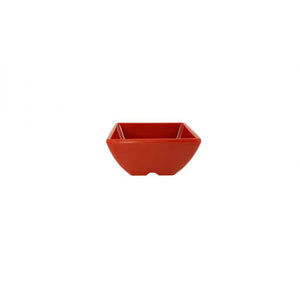 Bowl cuadrado de melamina 2 1/2 oz 2-5/8" 1-3/8" profundo Pure Red