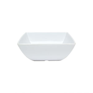 Bowl cuadrado de melamina blanco 2 1/2 oz 2 5/8" x 1 3/8"