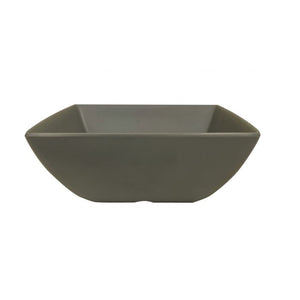 Tazón cuadrado Classic Stone Grey de melamina 22 oz 5-1/2" x 5-1/2" x 2-1/4" profundidad