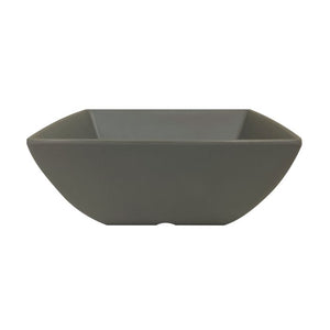 Tazón cuadrado Classic Stone Grey de melamina 40 oz 7-1/8" x 7-1/8" x 2-3/4" profundidad