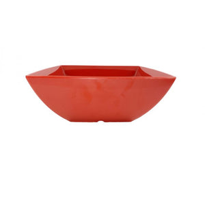 Bowl cuadrado de melamina 60 oz 8" 3-1/4" profundo Pure Red
