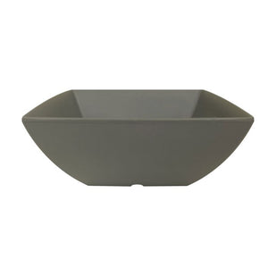 Tazón cuadrado Classic Stone Grey de melamina 60 oz 8" x 8" x 3-1/4" profundidad