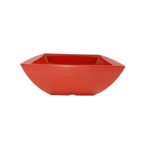 Bowl cuadrado de melamina 90 oz 9" 3-5/8" profundo Pure Red