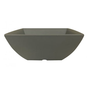 Tazón cuadrado Classic Stone Grey de melamina 90 oz 9" x 9" x 3-5/8" profundidad