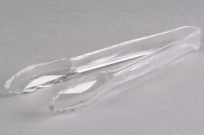 Lugano 6" Clear Scallop Grip Plastic Tongs