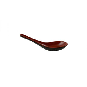 Cuchara de melamina bicolor 0.75 oz 5-5/8" negro/rojo