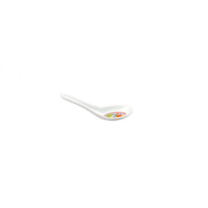 Cuchara para sopa wonton de melamina Peacock 3/4 oz 5 5/8" x 1 5/8"