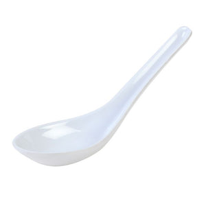 Cuchara para sopa wonton de pet / melamina 3/4 oz 5 5/8" x 1 5/8" blanco