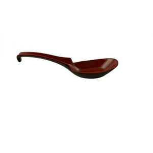 Cuchara sopera de melamina bicolor 1 oz 6-1/4" negro/rojo