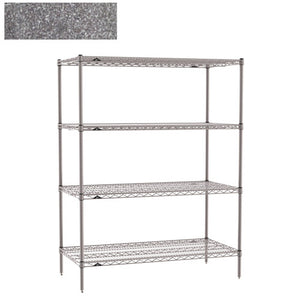 Unidad inicial de anaquel Metro Super Erecta de 4 repisas epóxico Metroseal gris