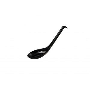 Cuchara sopera de melamina negro 0.6 oz 6" x 1 3/4"