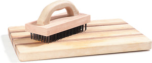 Cepillo para bloque carnicero con cerdas planas de acero 9-3/8" x 3-25/32" beige