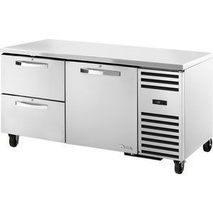 Refrigerador bajo mostrador de 67-3/8", 1 puerta, puerta sólida, batientes, 2 cajones, 2 repisas, Spec Package 3