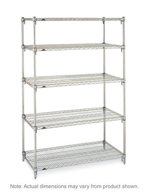 Unidad inicial de anaquel Metro Super Adjustable Super Erecta cromado