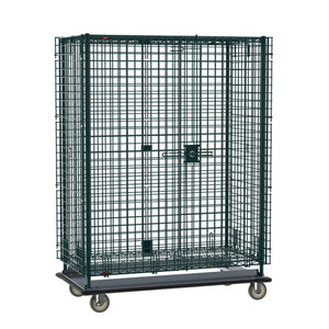 Metro Super Erecta Heavy-Duty Mobile Security Shelving Unit, epóxico Metroseal verde 28.0625 x 68.4375 pulg