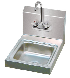 Lavamanos Special Value a muro 9 x 9 pulg con llave acero inoxidable 304 calibre 20