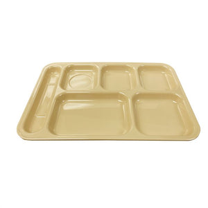 Charola izquierda con 6 compartimentos de melamina color beige 14-1/2" x 10"