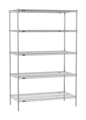 Anaquel Metro Super Erecta de 5 repisas cromado