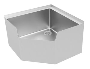 Tarja para trapeador de piso con frente bajo acero inoxidable calibre 16