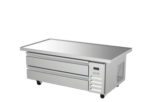 BASE DE CHEF REFRIGERADA CON 2 CAJONES (3 GN-1/1 C/UNO NO INCLUIDOS) CUBIERTA CON BORDE ANTIDERRAME. ACBR-52/60 HC