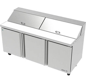 MESA REFRIGERADA DE PREPARACION ENSALADAS 18 INSERT. GN-1/6 DE 4" DE PROFUND. APTS-72-20 HC