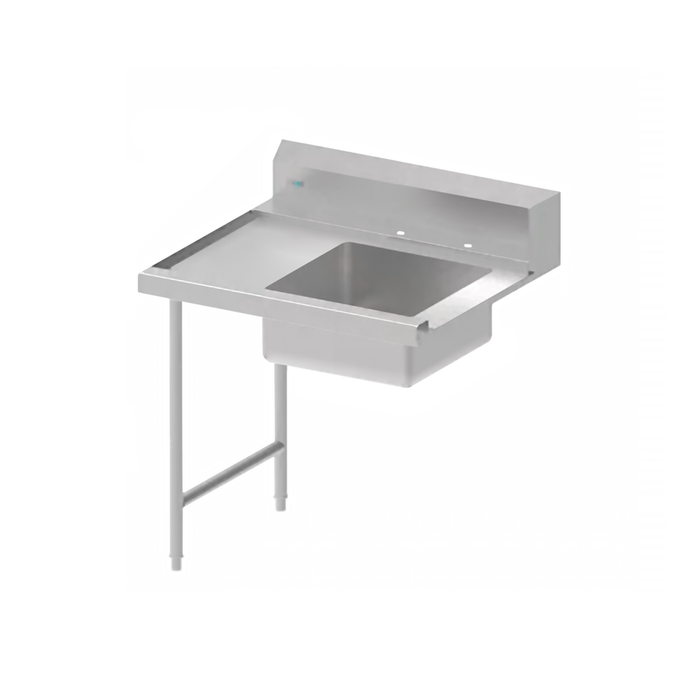 MESA DE ENTRADA PARA LAVAVAJILLAS DE CAPOTA IZQUIERDA PERFORACION DOBLE A CUBIERTA. ADST 36L