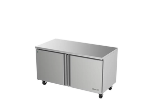 MESA REFRIGERADA BAJO MOSTRADOR 2 PUERTAS SOLIDAS. RESPALDO/LAMBRIN OPCIONAL CON COSTO. AUTR-60 HC