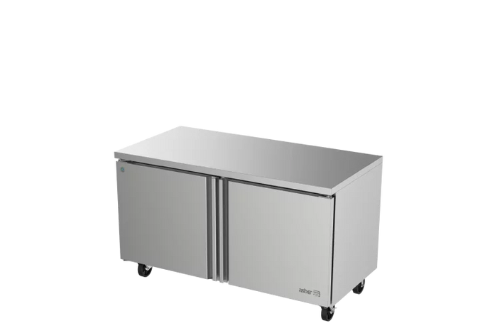 MESA REFRIGERADA BAJO MOSTRADOR 2 PUERTAS SOLIDAS. RESPALDO/LAMBRIN OPCIONAL CON COSTO. AUTR-60 HC
