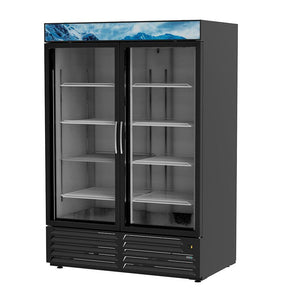 CONSERVADOR DE CONGELADOS 2 CUERPOS CON DISPLAY MERCHANDISER LINE 2 PUERTAS DE CRISTAL. AFMD-37 HC