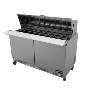 MESA REFRIGERADA DE PREPARACION MEGA TOP 24 INSERT. GN-1/6 DE 4" DE PROFUND. APTM-60-24 HC