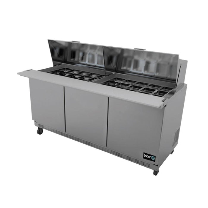 MESA REFRIGERADA DE PREPARACION MEGA TOP 30 INSERT. GN-1/6 DE 4" DE PROFUND. APTM-72-30 HC